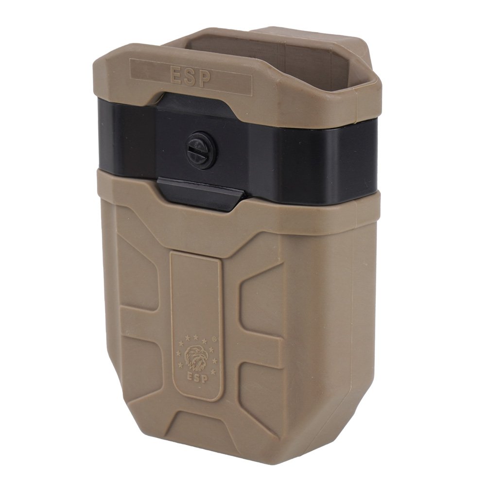 ESP - MOLLE-Schwenkbarer Kunststoffhalter für AK-Magazin - UBC-02 Halterung - Khaki - MH-14-AK KH