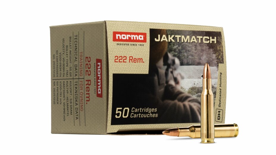 NORMA Jaktmatch .222 Rem. FMJ 3,6g/55gr