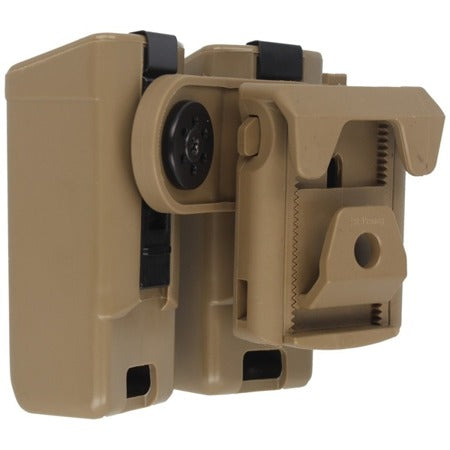 ESP - Doppelmagazintasche für 9 mm / .40 mit UBC-01 Gürtelbefestigung - MH-MH-04 KH