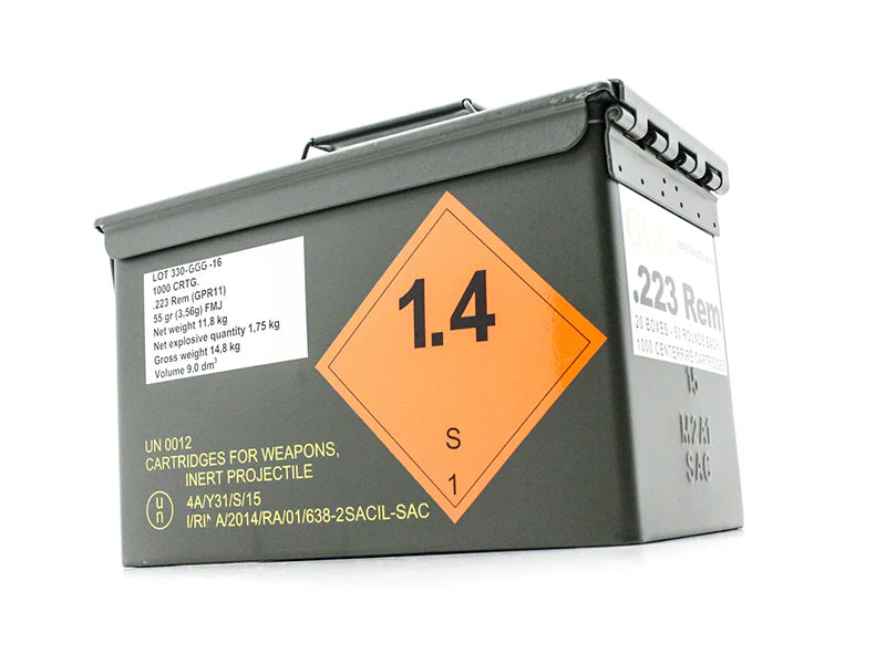 .223 Rem GGG NATO M193 55gr FMJ in der M2A1 Box 1000 Stk
