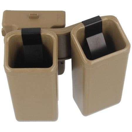 ESP - Doppelmagazintasche für 9 mm / .40 mit UBC-01 Gürtelbefestigung - MH-MH-04 KH