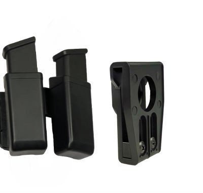 ESP - Doppelmagazintasche für 9 mm / .40 mit UBC-03 Gürtelbefestigung - MH-MH-34 BK