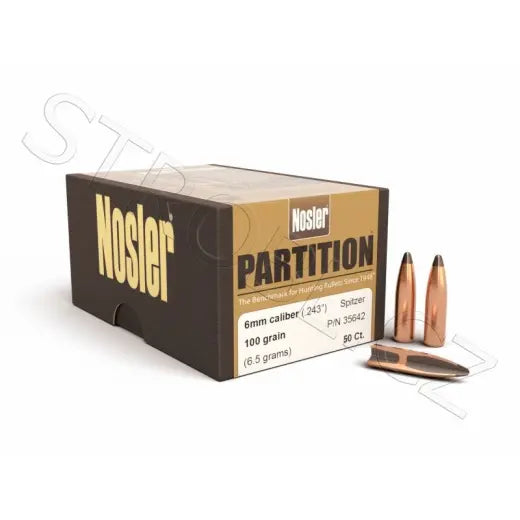 Geschosse Nosler Partition 6mm, dia .243, 100grs