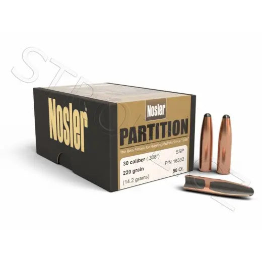 Geschosse Nosler Partition .30 cal, dia .308, 220grs
