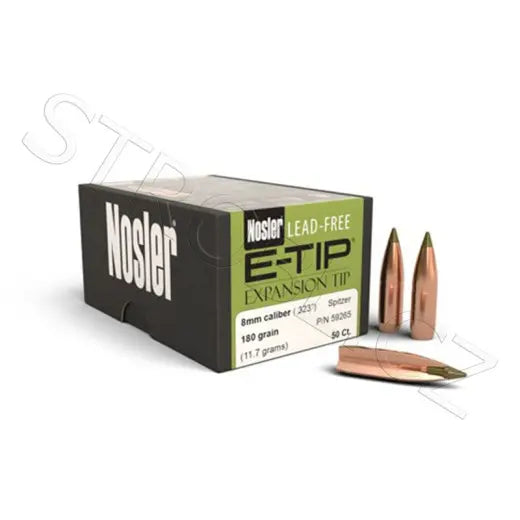 Bleifrei Geschosse Nosler E-Tip 8mm, dia .323, 180grs