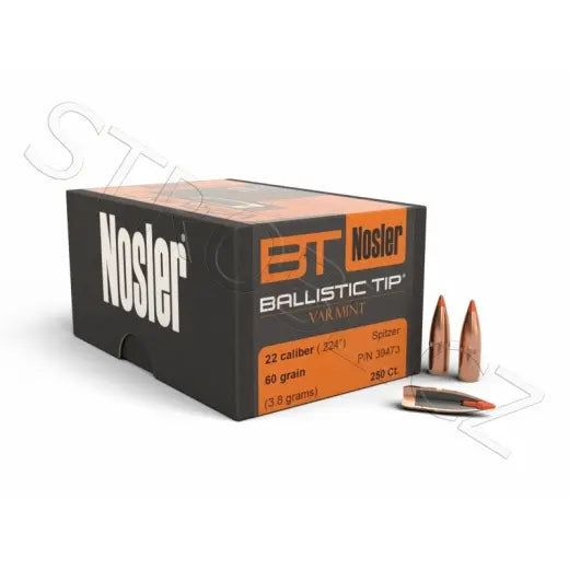 Geschosse Nosler Ballistic Tip Varmint .22 cal, dia .224, 60grs - MAXIpack 250ks