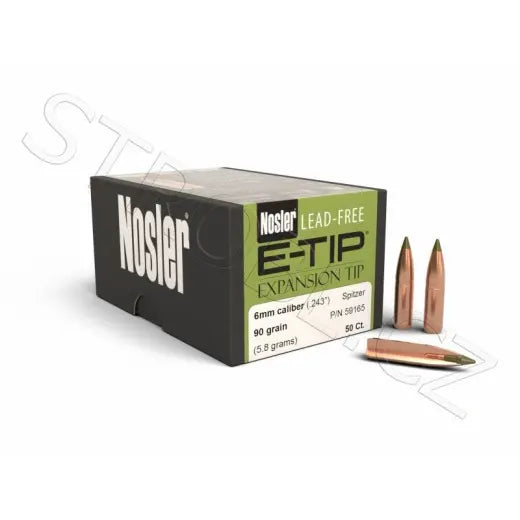 Bleifrei Geschosse Nosler E-Tip 6mm, dia .243, 90grs