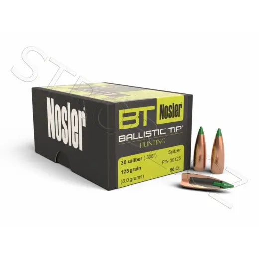 Geschosse Nosler Ballistic Tip Hunting .30 cal, dia .308, 125grs