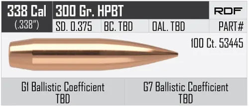 Geschosse Nosler RDF .338 cal, dia .338, 300grs