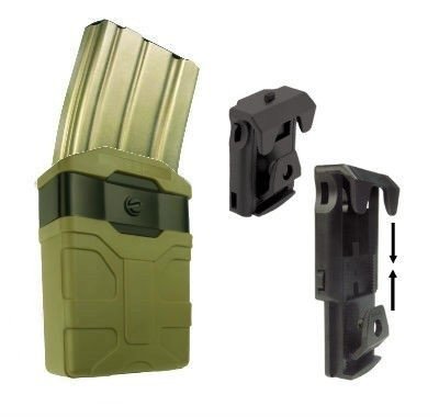 ESP - Gürtelmontierter, drehbarer Kunststoffhalter für M16, M4 Magazin - Khaki - MH-04-M26 KH