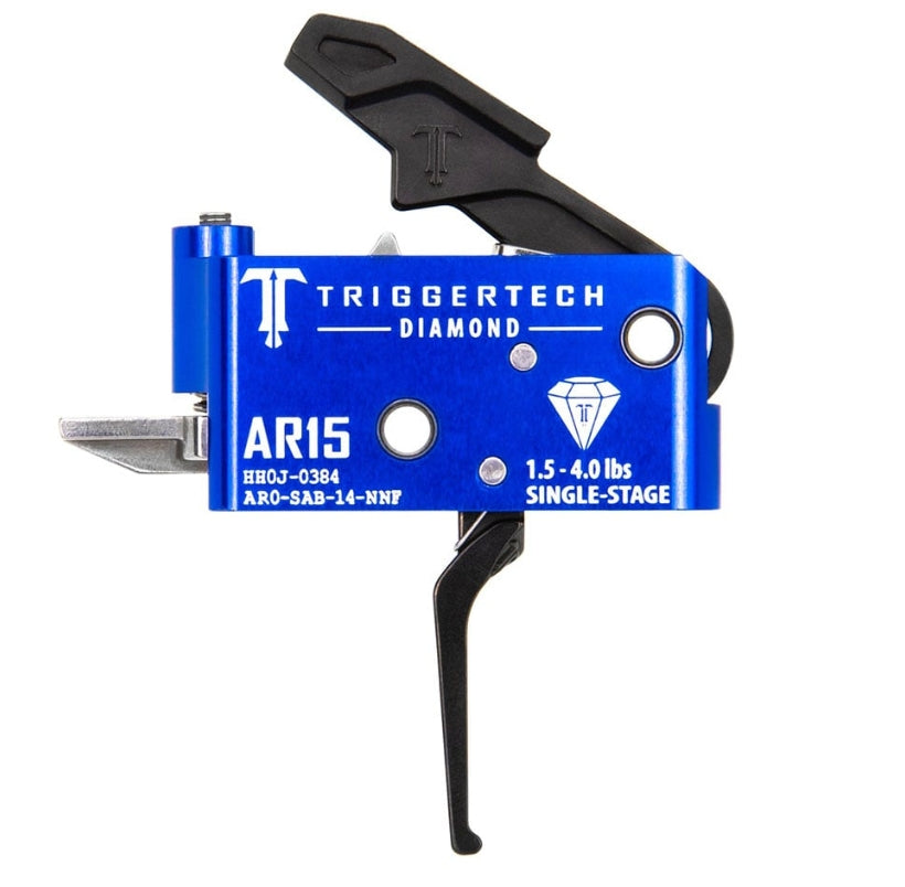 Triggertech AR15 - Single-Stage Diamond Black Straight Flat