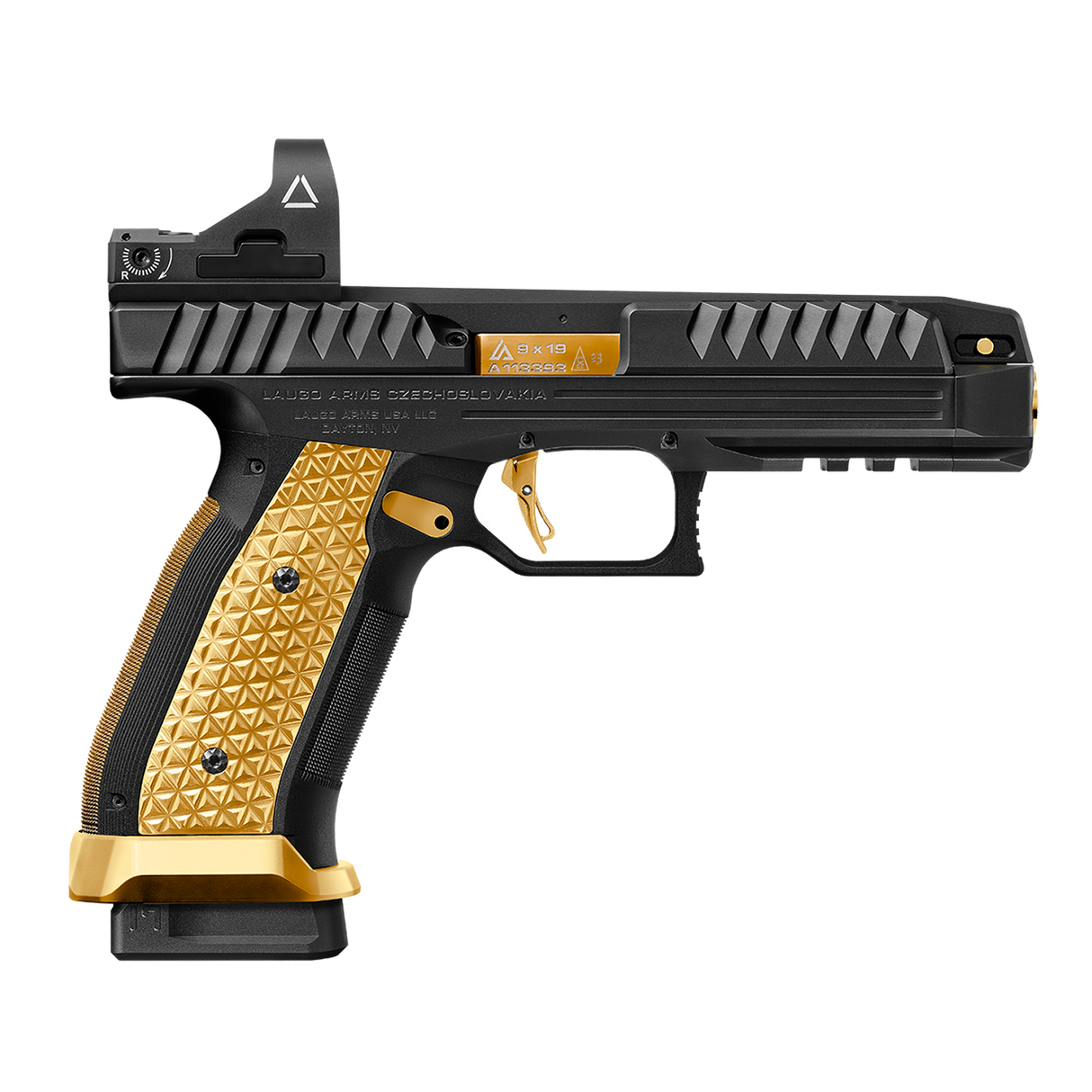 Laugo Arms Pistole Alien Full Kit 9 x 19 Schwarz Limited Edition Black Gold