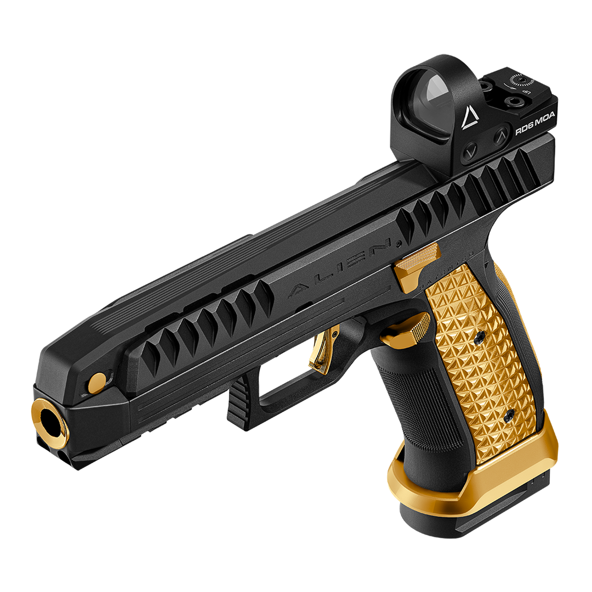 Laugo Arms Pistole Alien Full Kit 9 x 19 Schwarz Limited Edition Black Gold