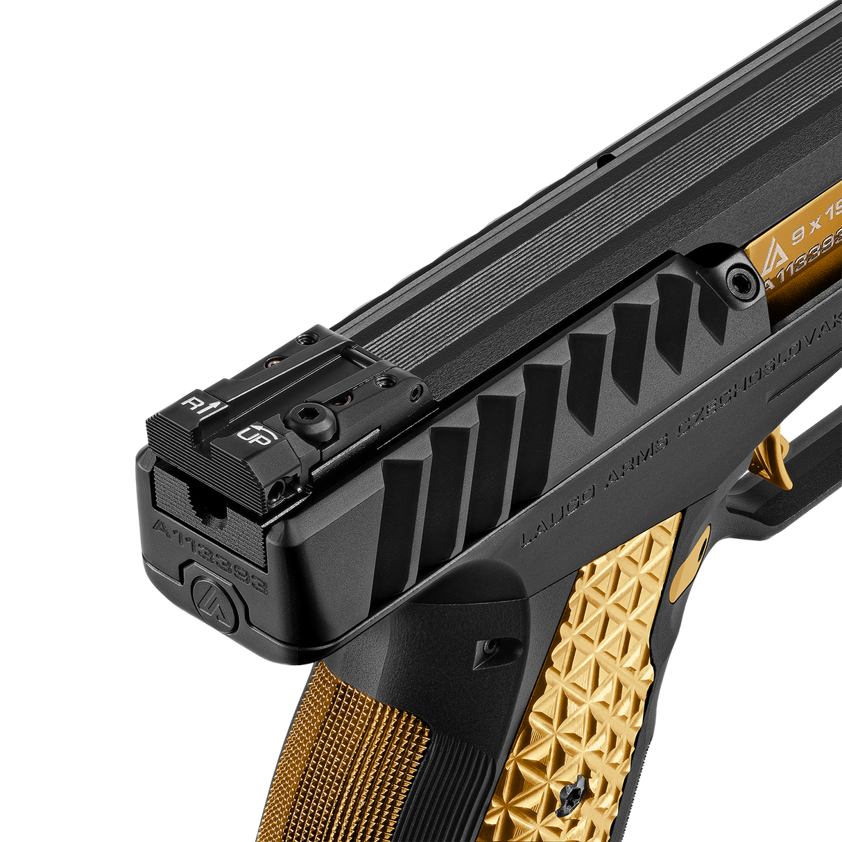 Laugo Arms Pistole Alien Full Kit 9 x 19 Schwarz Limited Edition Black Gold