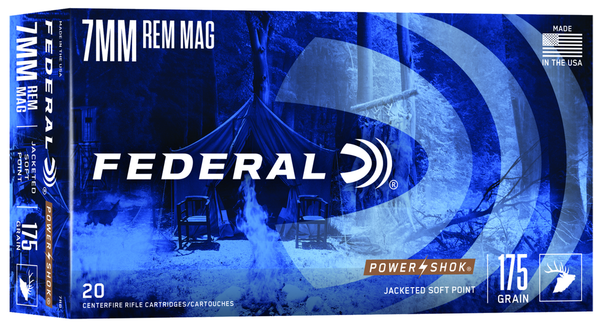 Federal Büchsenmunition 7 mm Rem. Mag. 11,3g Jacketed Soft Point Power Shok