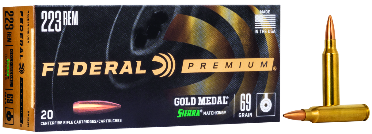 Federal Büchsenmunition Gold Medal .223 Rem 4,5g Sierra Matchking Boat Tail Hollow Point