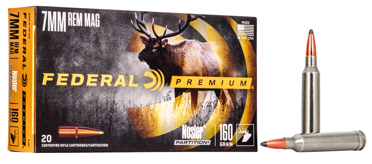 Federal Büchsenmunition Premium 7 mm Rem. Mag. 10,4g Nosler Partition