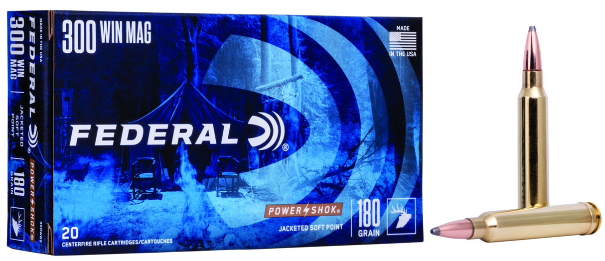 Federal Büchsenmunition .300 Win. Mag. 11,7g Jacketed Soft Point Power Shok