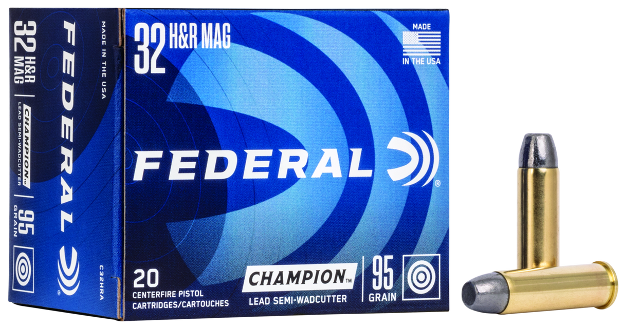Federal Revolvermunition .32 H&R Magnum 6,2g Semi-Wadcutter Hollow Point Champion Training