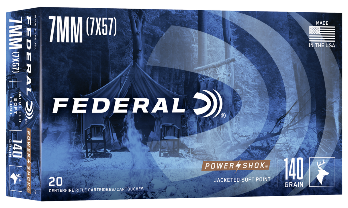 Federal Büchsenmunition 7 x 57 9,1g Jacketed Soft Point Power Shok
