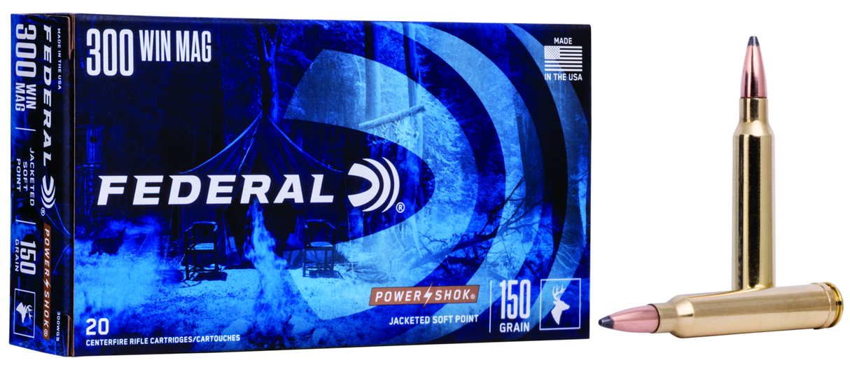 Federal Büchsenmunition .300 Win. Mag. 9,7g Jacketed Soft Point Power Shok