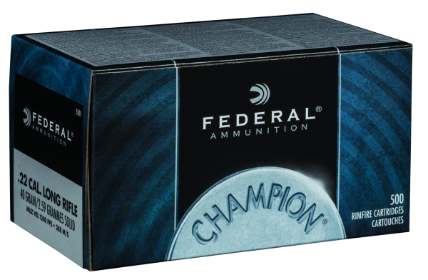 Federal Kleinkalibermunition .22 LR 2,6g Lead Round Nose Champion Training Solid