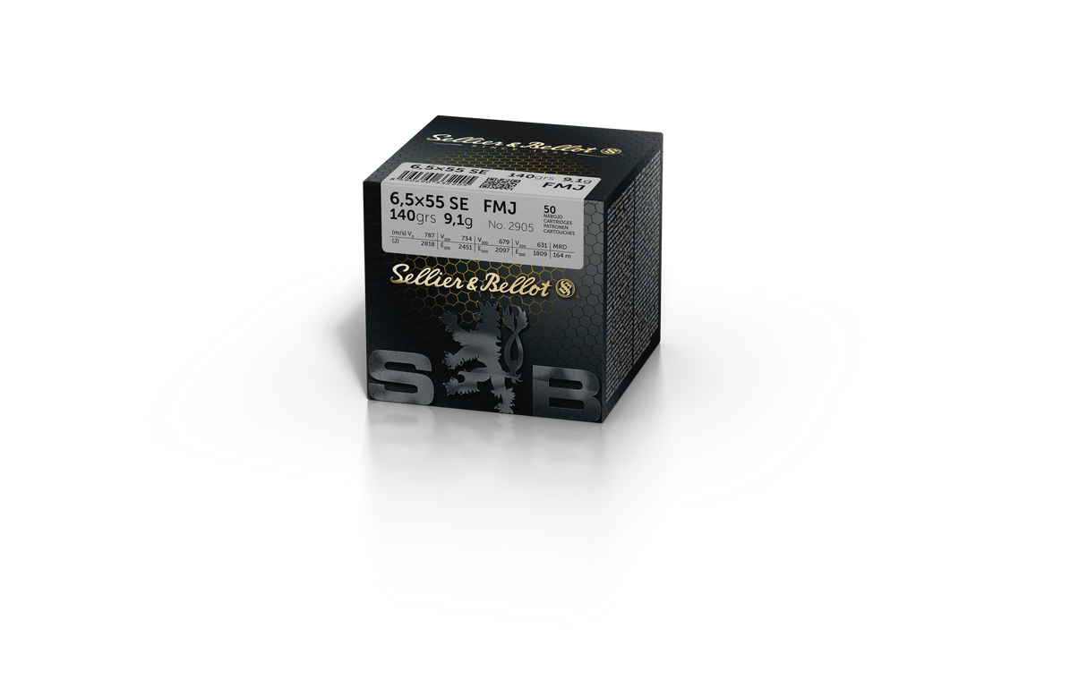 Sellier & Bellot Büchsenmunition 6,5 x 55 SE 9,1g Full Metal Jacket Boat Tail Schüttpackung mit
