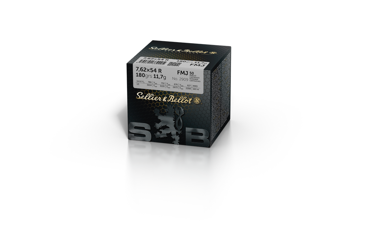 Sellier & Bellot Büchsenmunition 7,62 x 54 R 11,7g Full Metal Jacket Schüttpackung mit 50 Stück