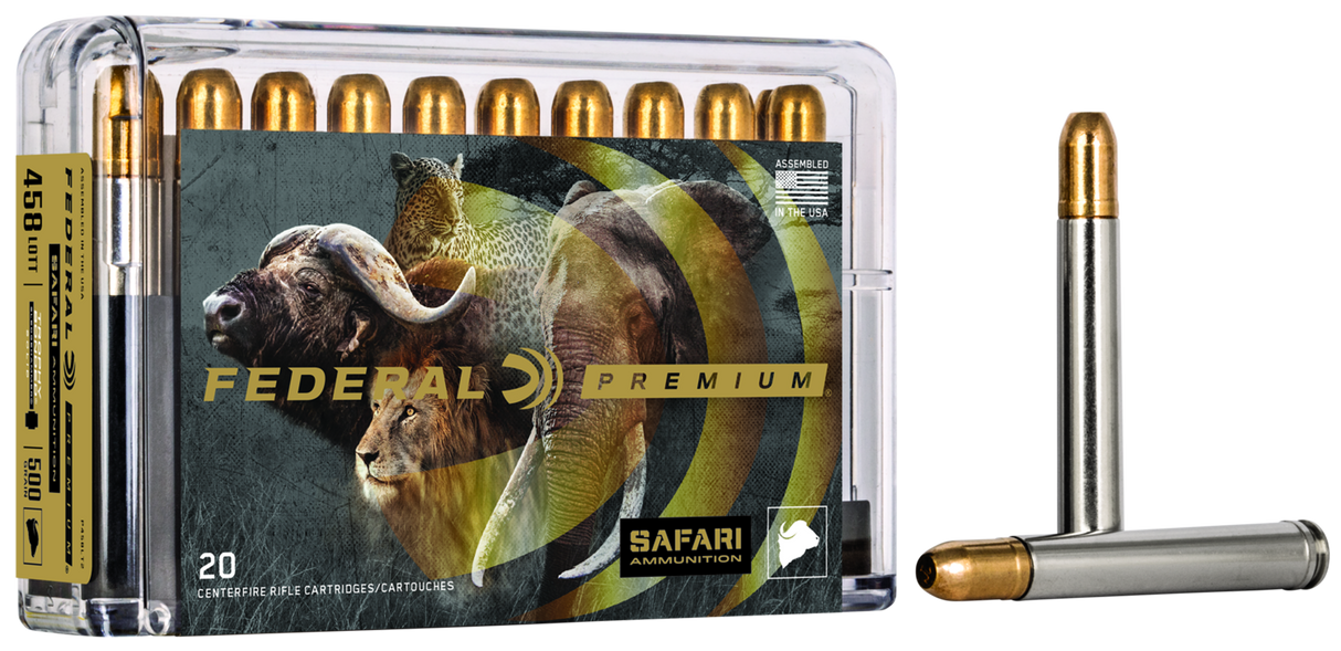 Federal Büchsenmunition Premium .458 Lott 32,4g Trophy Bonded Sledgehammer Solid Cape Shok