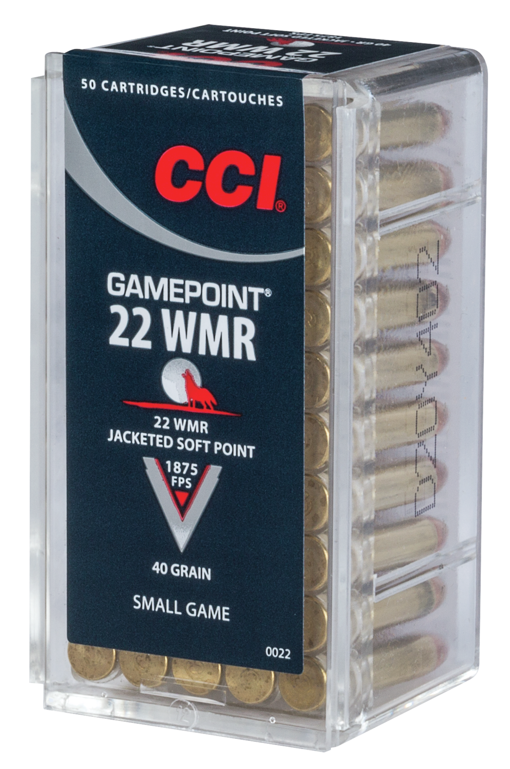 CCI Büchsenmunition .22 Win. Mag. 2,6g Hollow Point Short Barrel Gamepoint