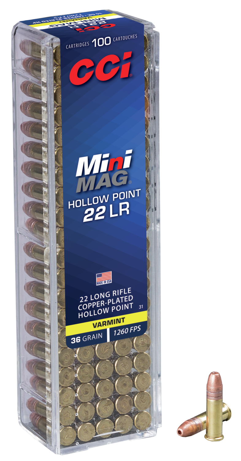 CCI Kleinkalibermunition .22 LR 2,3g Copper Plated Hollow Point Mini Mag