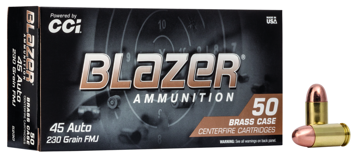 Blazer Pistolenmunition .45 Auto 14,90g Full Metal Jacket Brass
