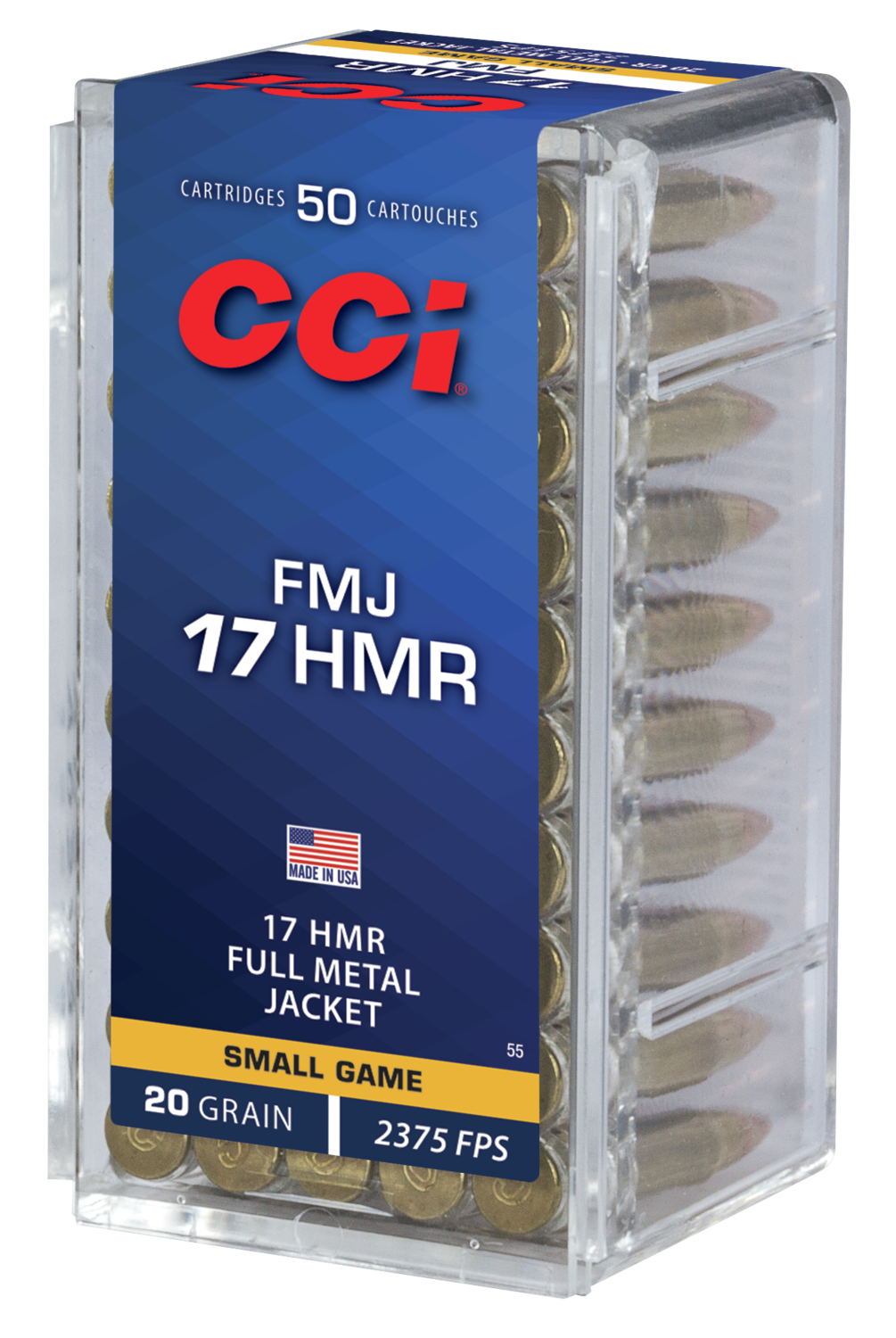 CCI Kleinkalibermunition .17 HMR 1,3g Full Metal Jacket