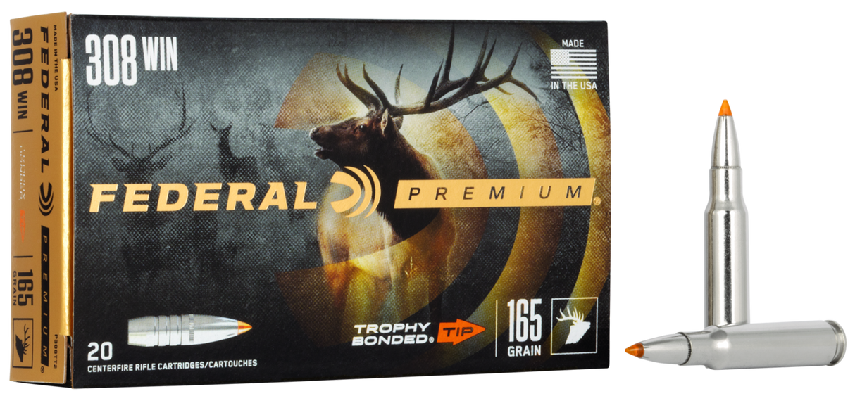 Federal Büchsenmunition Premium .308 Win. 10,7g Trophy Bonded Tip Vital Shok