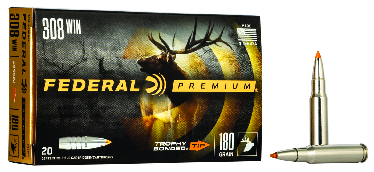 Federal Büchsenmunition Premium .308 Win. 11,7g Trophy Bonded Tip Vital Shok