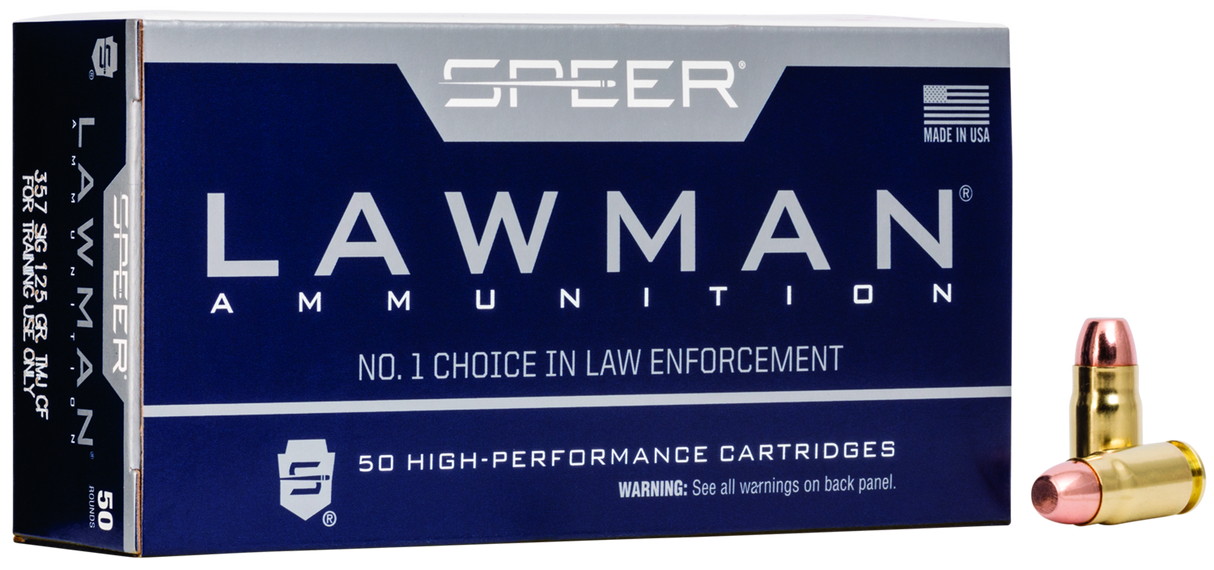 Speer Pistolenmunition Lawman .357 SIG 8,1g Total Metal Jacket Handgun Clean-Fire Training