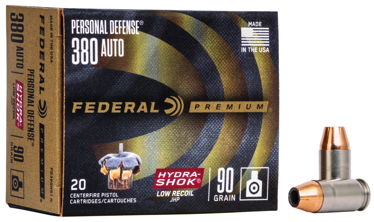 Federal Pistolenmunition Premium .380 Auto 5,8g Hydra-Shok Jacketed Hollow Point