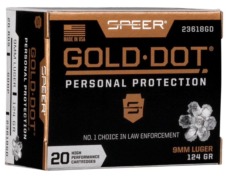 Speer Pistolenmunition Gold Dot 9 x 19 8g Gold Dot Hollow Point