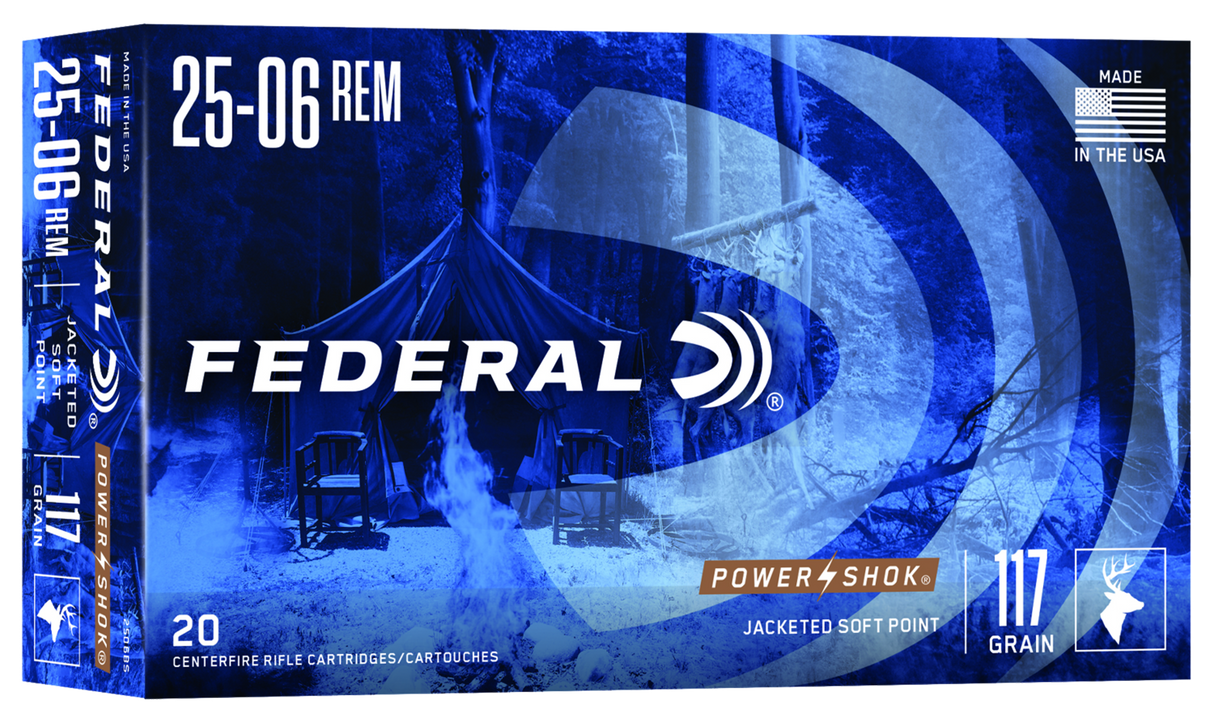 Federal Büchsenmunition .25-06 Rem. 7,6g Jacketed Soft Point Power Shok