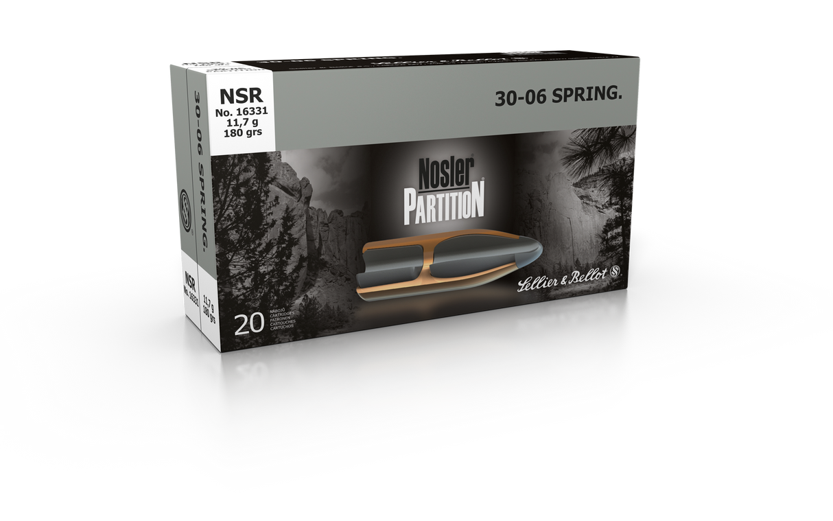 Sellier & Bellot Büchsenmunition .30-06 Spring 11,7g Nosler Partition