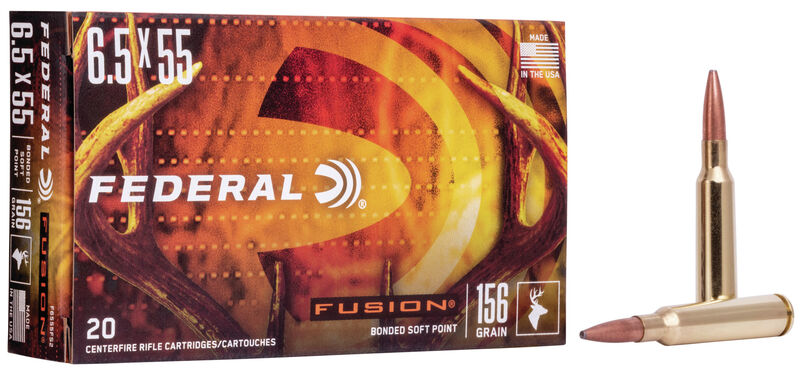 Federal Büchsenmunition 6,5 x 55 SE 10,1g Fusion Soft Point