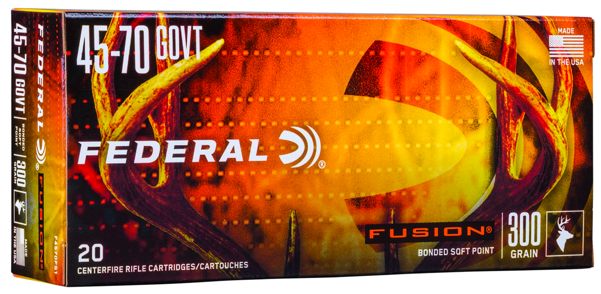 Federal Büchsenmunition .45-70 Gov 19,4g Fusion Soft Point