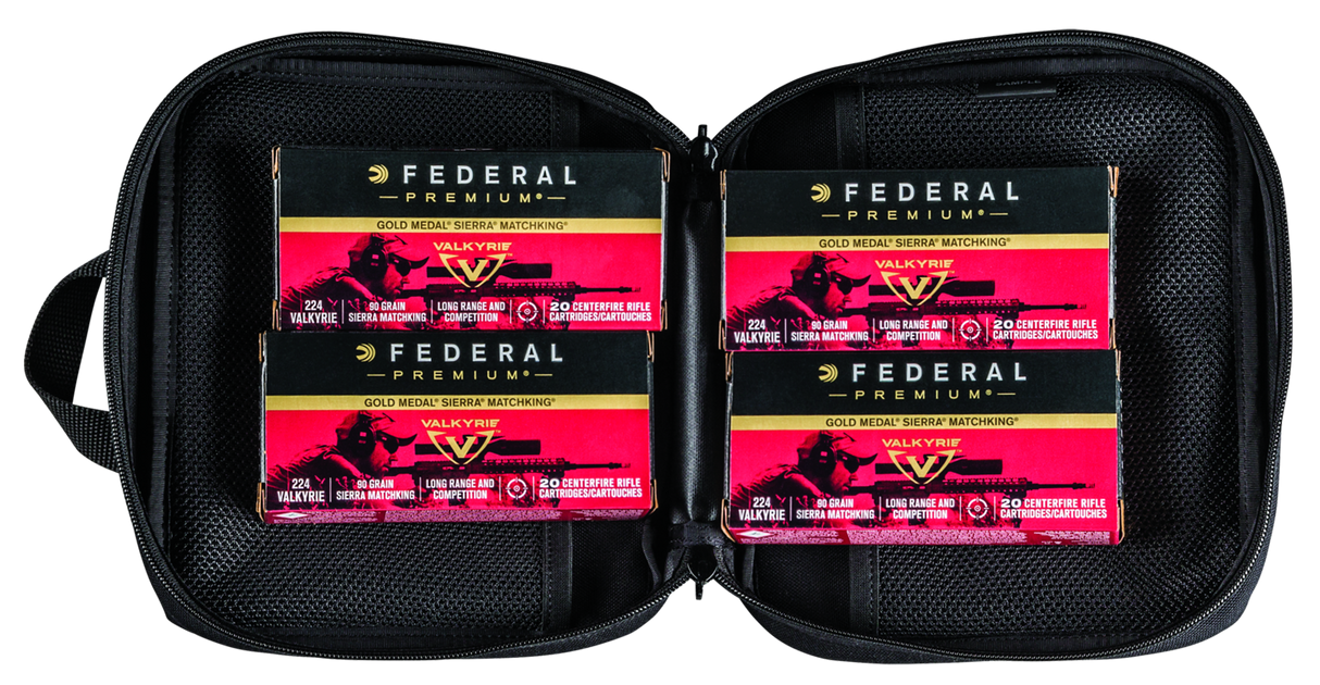 Federal Büchsenmunition Gold Medal .224 Valkyrie 5,80g Sierra Matchking Boat Tail Hollow Point BAG 8