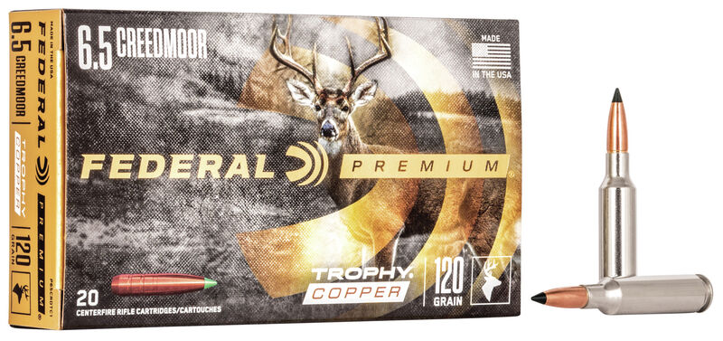 Federal Büchsenmunition Premium 6,5 mm Creedmoor 7,8g Trophy Copper Vital Shok