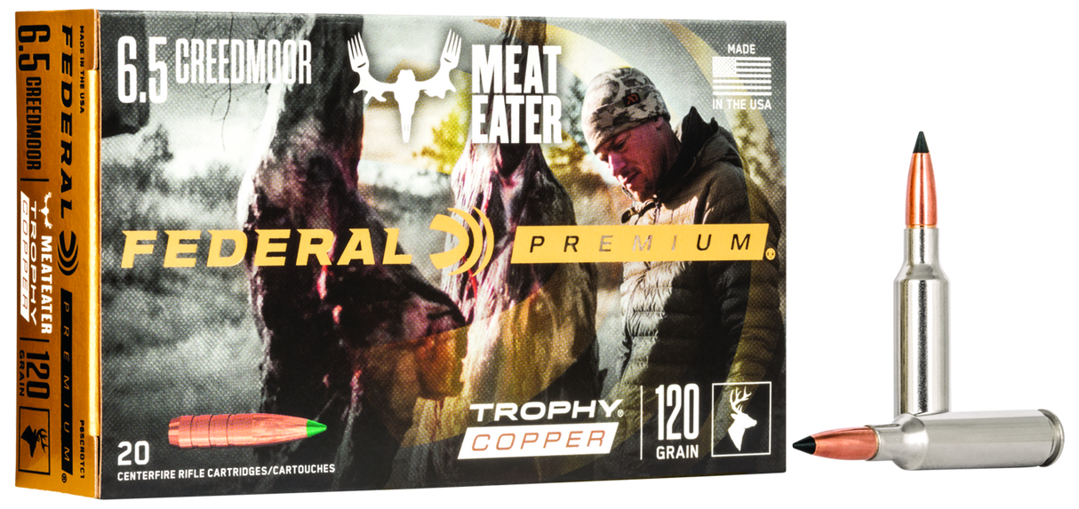 Federal Büchsenmunition Premium 6,5 mm Creedmoor 7,8g Trophy Copper Vital Shok
