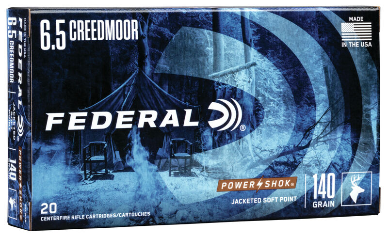 Federal Büchsenmunition 6,5 mm Creedmoor 9,1g Jacketed Soft Point Power Shok