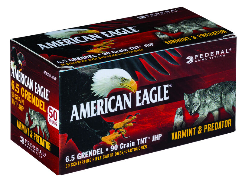 Federal Büchsenmunition American Eagle 6,5 mm Grendel 5,8g TNT Jacketed Hollow Point Varmint Predato