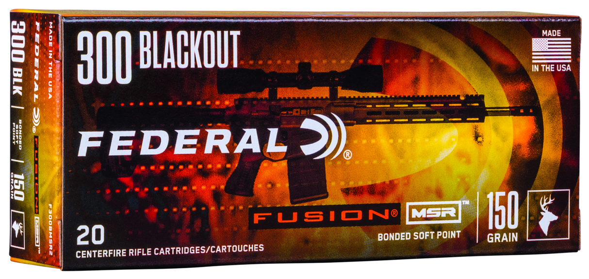 Federal Büchsenmunition .300 AAC Blackout 9,7g Fusion Soft Point MSR
