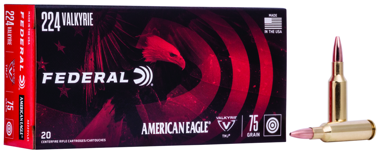 Federal Büchsenmunition American Eagle .224 Valkyrie 4,9g Full Metal Jacket