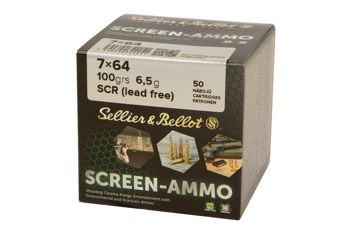 Sellier & Bellot Büchsenmunition SCREEN-Ammo 7 x 64 6,5g Screen (Lead Free) Schüttpackung mit 50